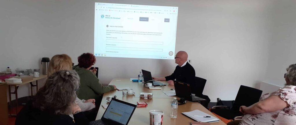 Paul stopped by the Redcar office to conduct training